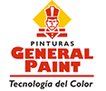 Logo de Pinturas General Paint con el lema Tecnología del Color. Ideal para proyectos de pintura.