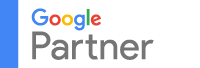 Logo de Google Partner destacando la certificación en marketing digital y publicidad online.